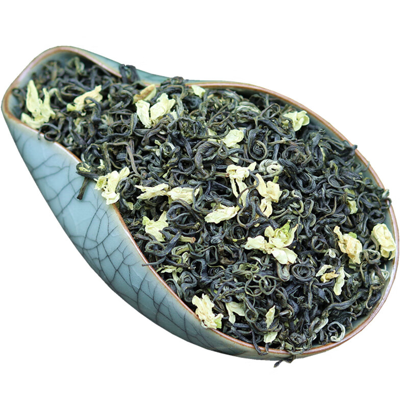 岚湖山新茶成都飘雪 2021茉莉花茶叶 四川袋装散装浓香型花毛峰500g