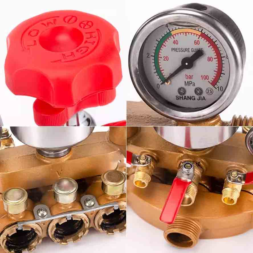 农用三缸柱塞泵总成22/26/30/60型出水室排水体高压打药泵头配件 22