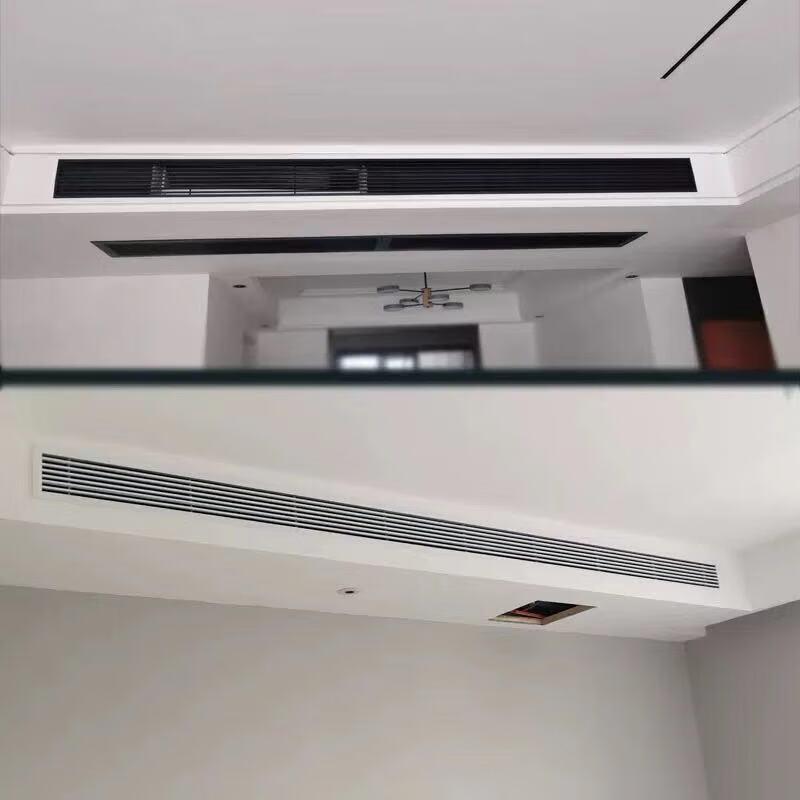 施韵令空调出风口订作a中央空调格栅加长百叶黑色窄无边框风管机 abs