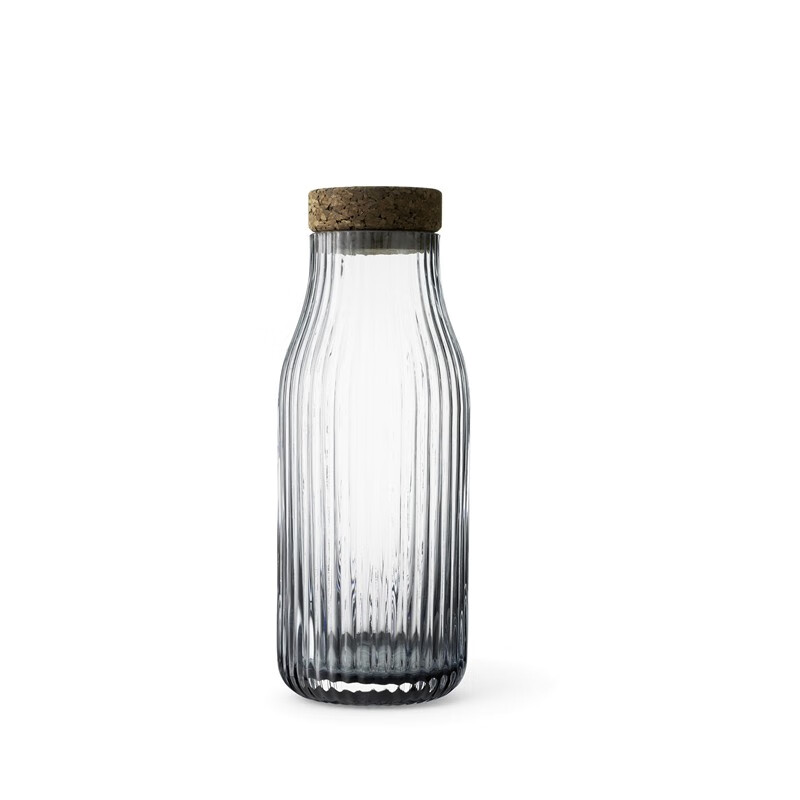 VIVA scandinaviaInfusion™系列灰蓝色玻璃水壶冰水瓶软木塞盖子 1.1L V79300玻璃水瓶单只