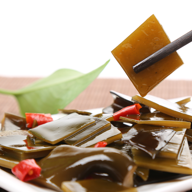 子杺家农家手工腌海带500g青岛特色咸菜酸辣海带丝海带片即食海带下