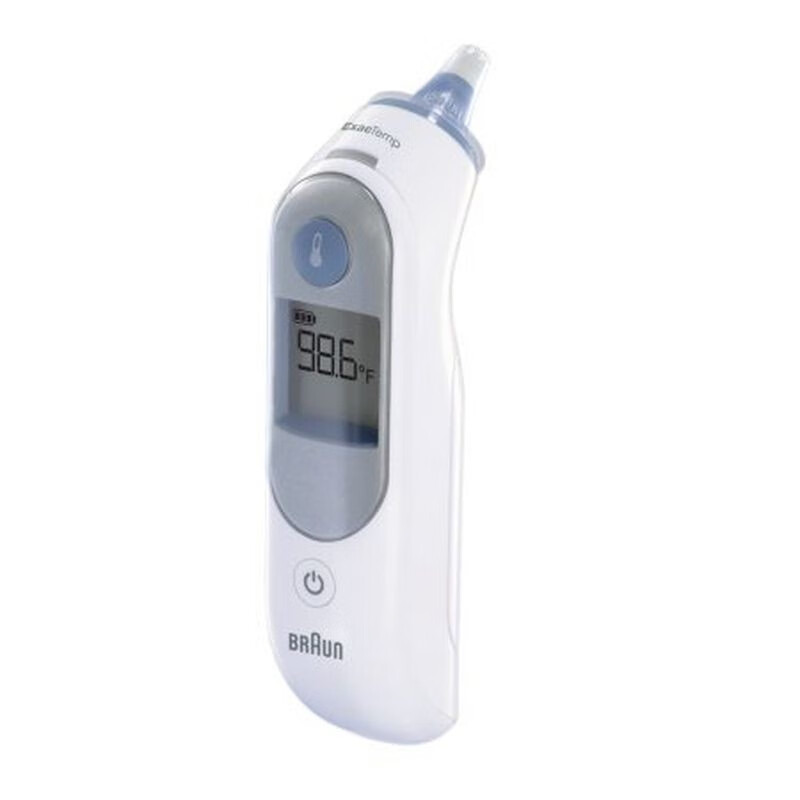 博朗Braun ThermoScan 5 数字体温计耳温枪婴儿童幼儿成人家庭学校IRT6500US 白色-华氏度/摄氏度显示促2