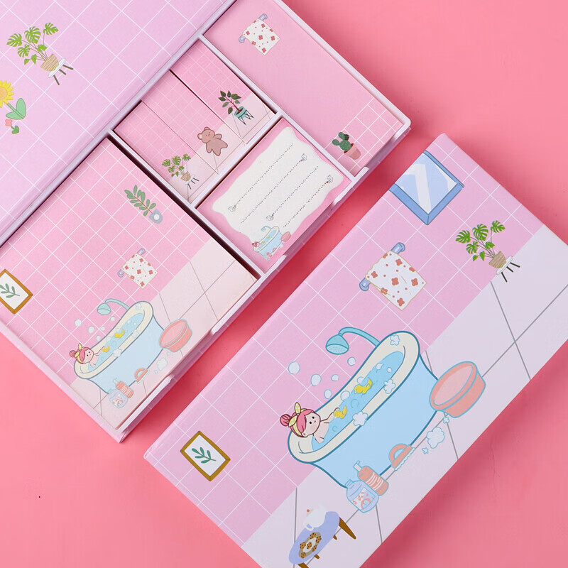 盒装便利贴大号粘性强少女心便签贴自粘套装学生用可爱网红学习记事贴