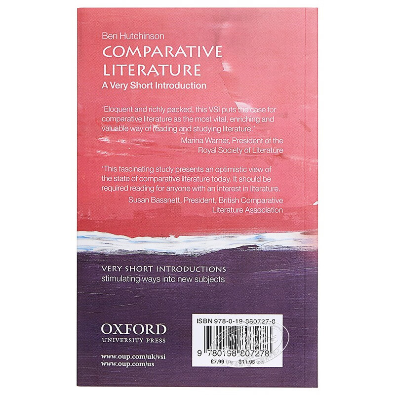 比较文学（牛津通识读本）英文原版Comparative Literature:introduct截图