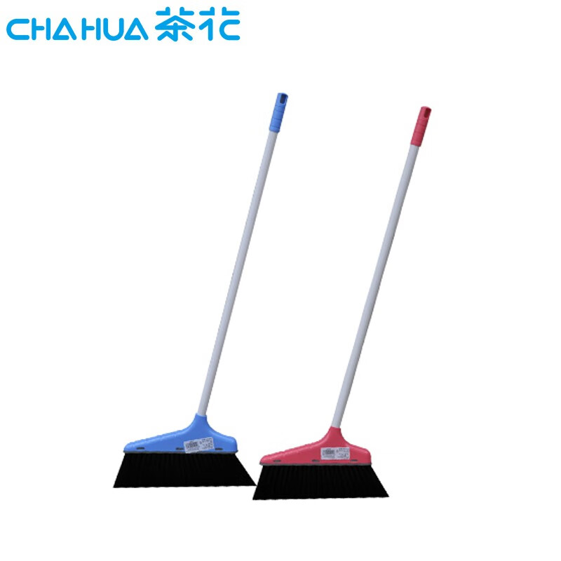 茶花塑料扫把大号斜形扫帚轻便型清洁扫帚笤帚1715 1把【颜色随机发】