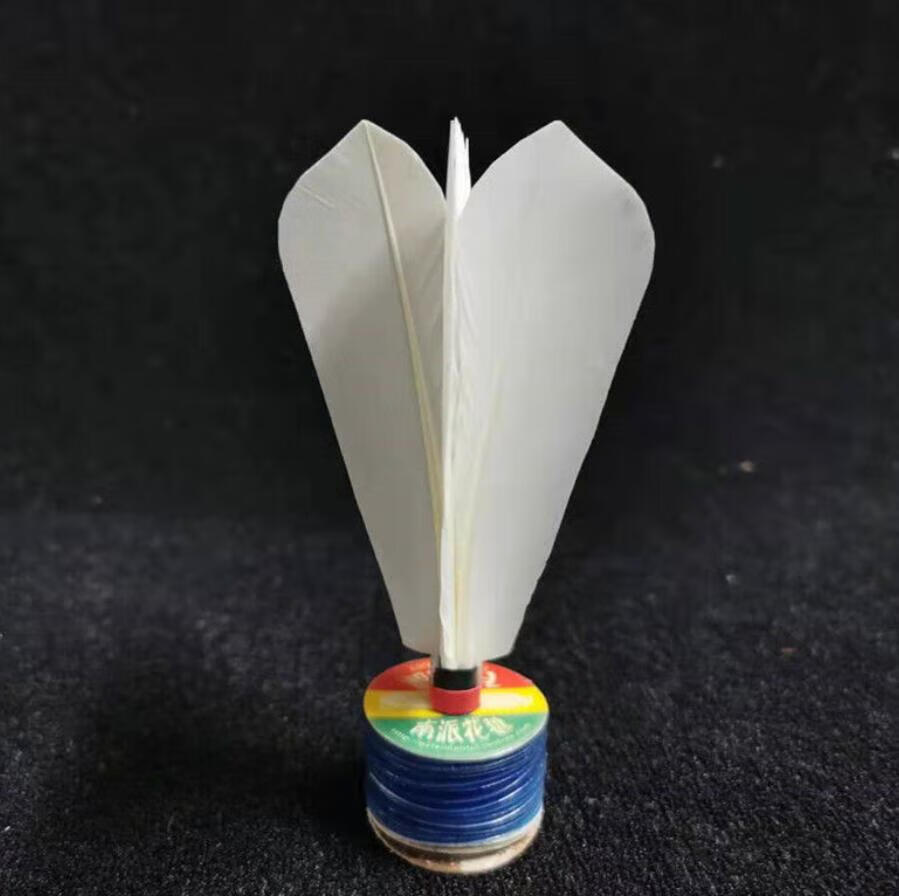 吉米兔(jimitu)南派花毽腱子羽毛踺子踢毽子的毽子大白毽子南派花毽