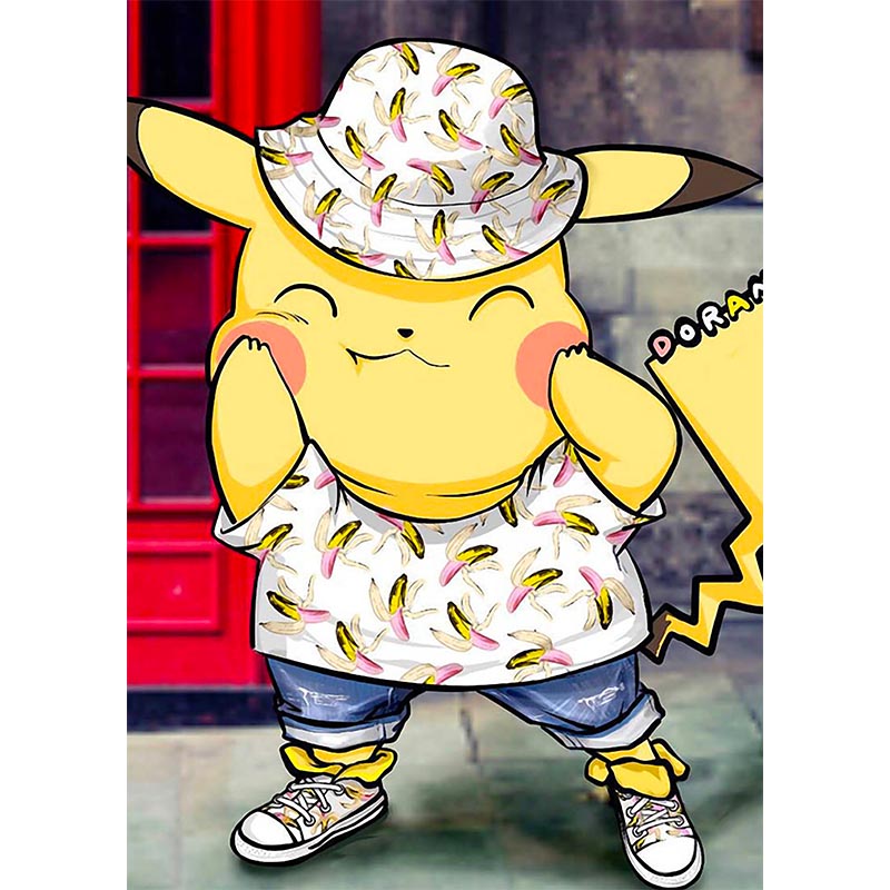 狼天影 皮卡丘海报墙贴画学生卡通动漫贴纸神奇墙贴宿舍定制高清超大