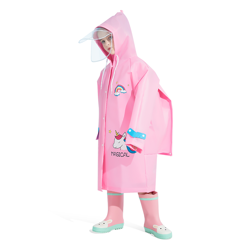 KEYRU儿童雨衣——全身防水，时尚卡通独角兽主题