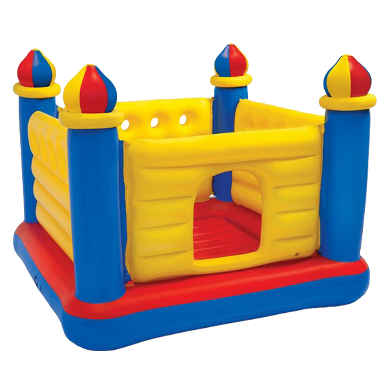 INTEX兒童充氣城堡跳跳床家用蹦蹦床樂園游戲屋室內(nèi)彈跳床玩具 歡樂劇場【送20球+電泵+修補(bǔ)包】