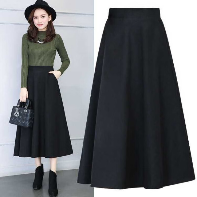黑色女款衣服时尚通勤下半身裙子小个子巧减小性感 s 80-斤初中生时尚