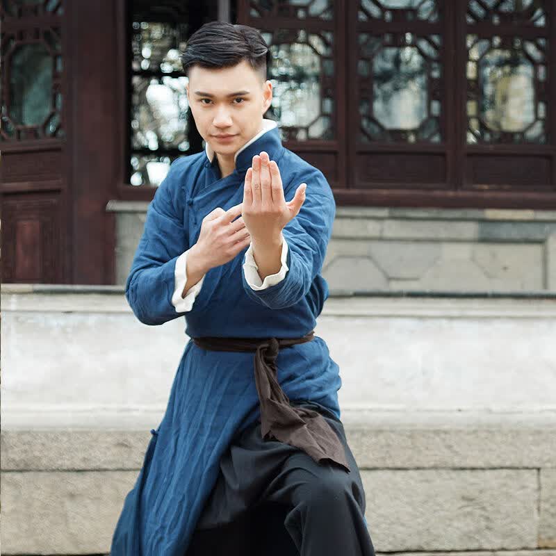 牧兽武打黄飞鸿影视表演服古装长衫长袍赵文卓同款功夫武侠相声演出服