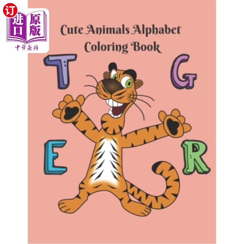 海外直订cute animals alphabet coloring book: best coloring book