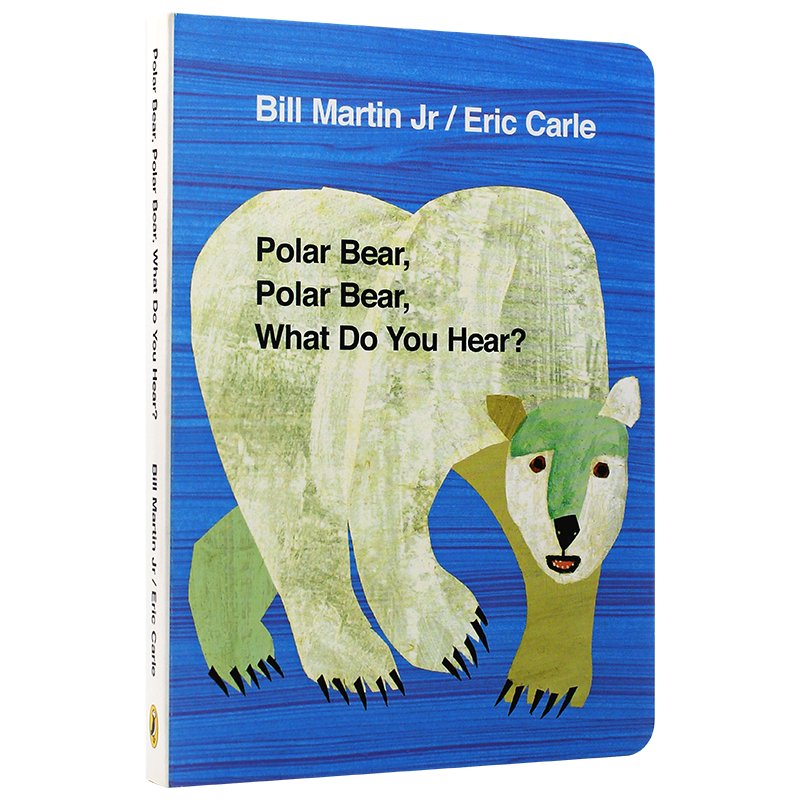 廖彩杏英文纸板书 北极熊你听到了什么Polar Bear，Polar Bear，What Do You Hear？童趣绘本学前教育