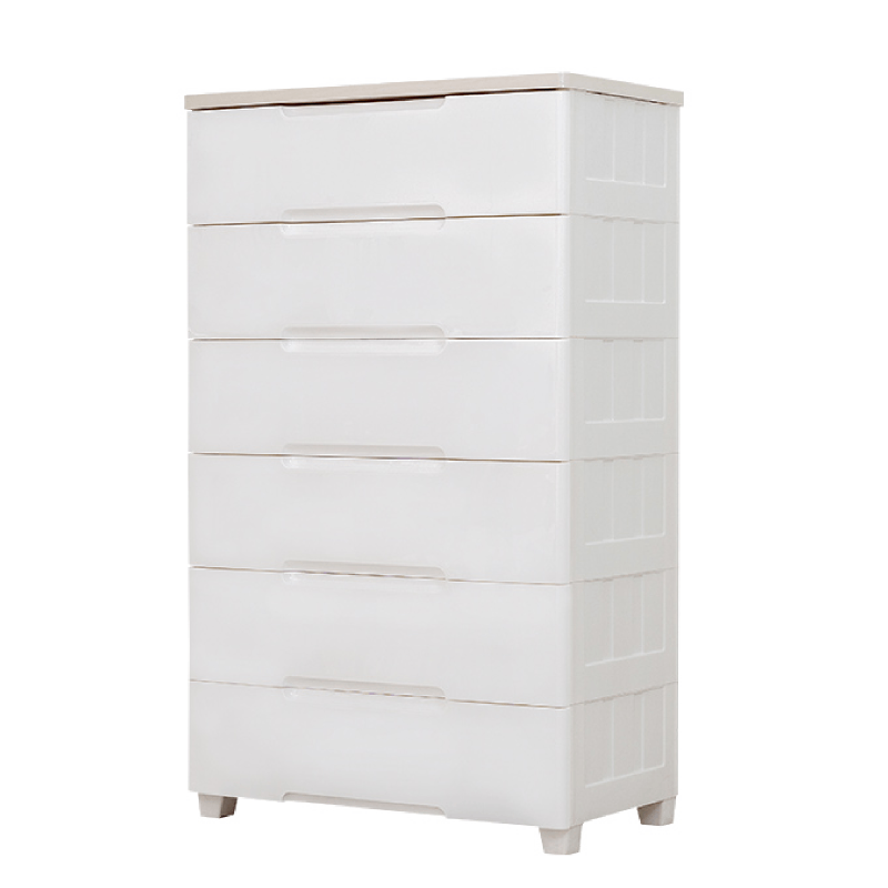 愛麗思(IRIS)抽屜式收納柜兒童衣柜寶寶衣服免安裝塑料柜子臥室客廳儲(chǔ)物柜絲 6層【雙扣手/面寬56cm】密閉款