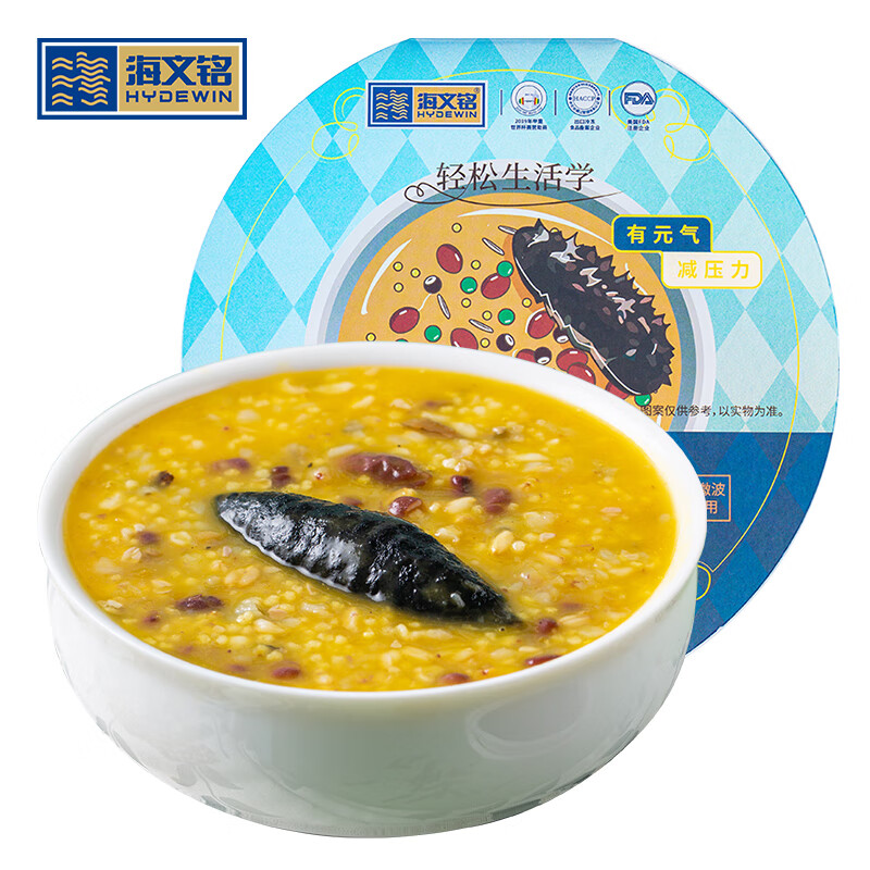 海文铭 五谷海参粥340g 加热即食海鲜水产 春秋食补