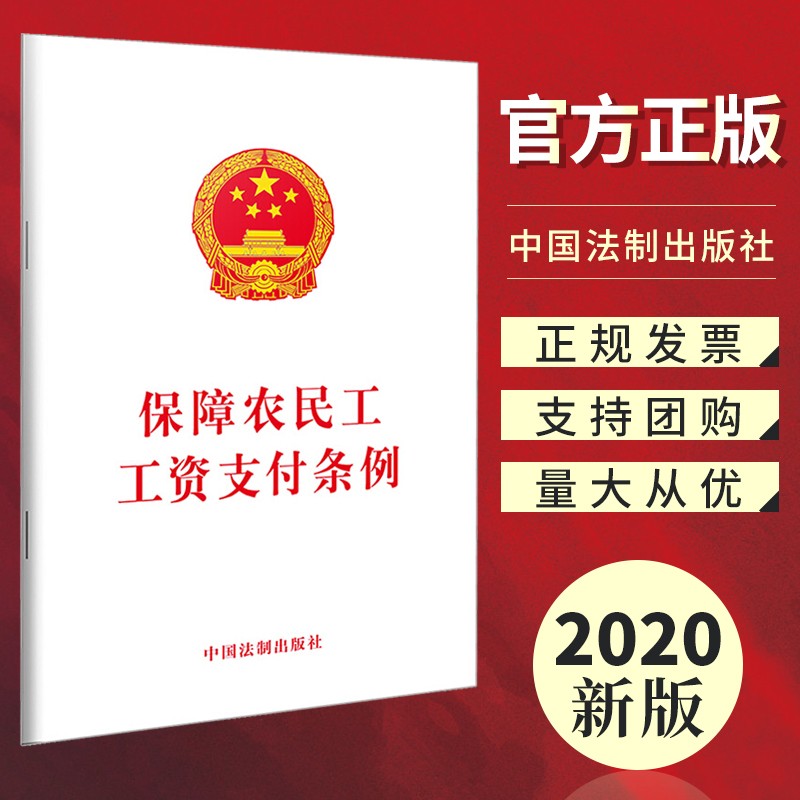 保障农民工工资支付条例 (2020) 中