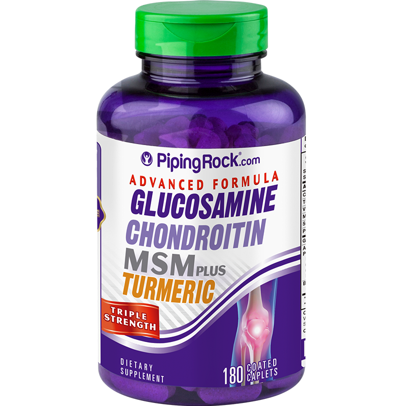 PIPING ROCK朴诺 氨糖软骨素180片 MSM 关节健康 骨维力 中老年  美国进口