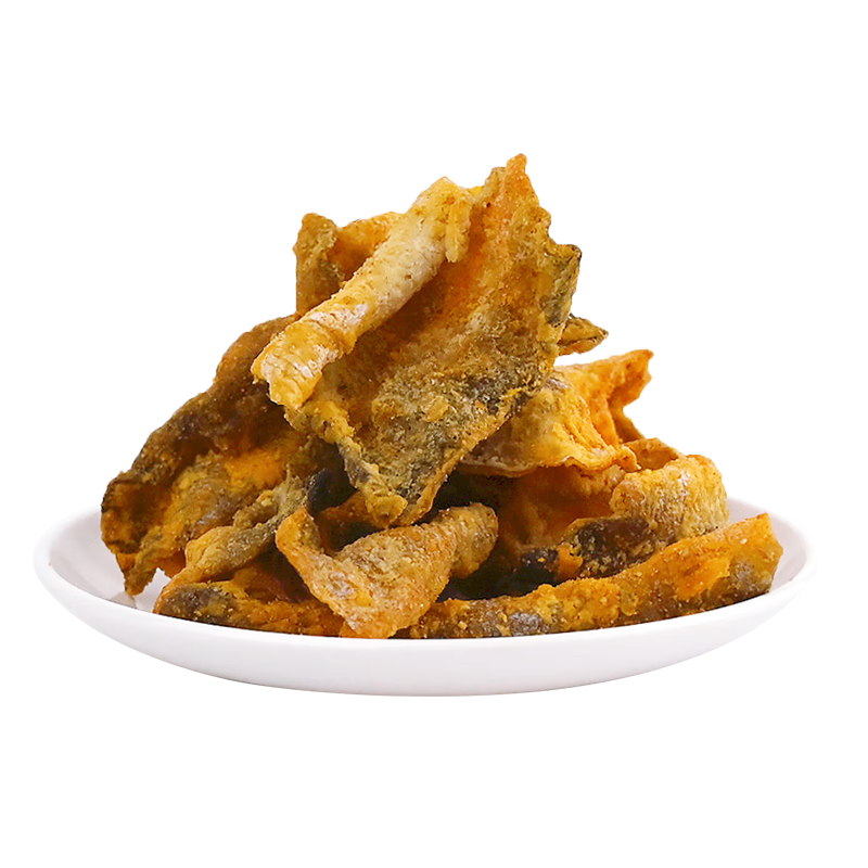 自然派 【磯燒魚皮】即食海鮮海味零食休閑小吃膨化海味食品 袋裝 辣味60g*3袋