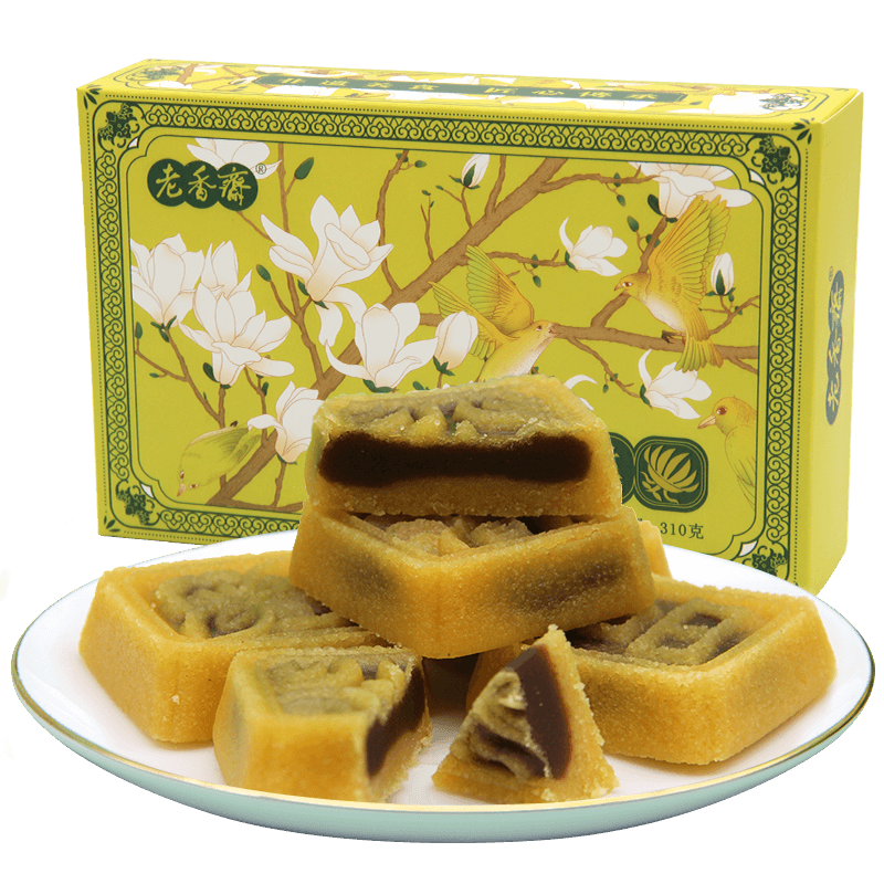 老香斋 上海特产老式绿豆糕礼盒装310g 绿豆饼传统零食小吃