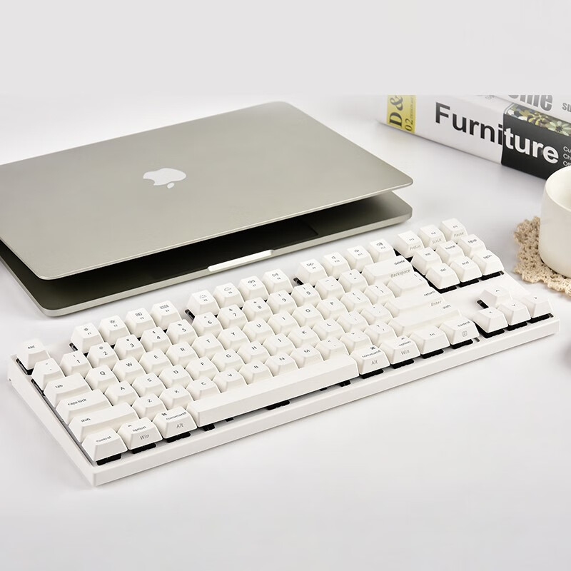 阿米洛（Varmilo） 苹果MAC机械键盘  87/108键德国樱桃轴体  办公程序员键盘 白灯 MAC87键苹果双系统 德国cherry红轴