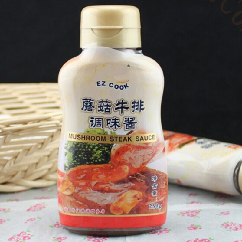 俏滋郎 蘑菇牛排酱250g 儿童蘑菇酱牛排汁 腌制烤肉调料意大利面酱