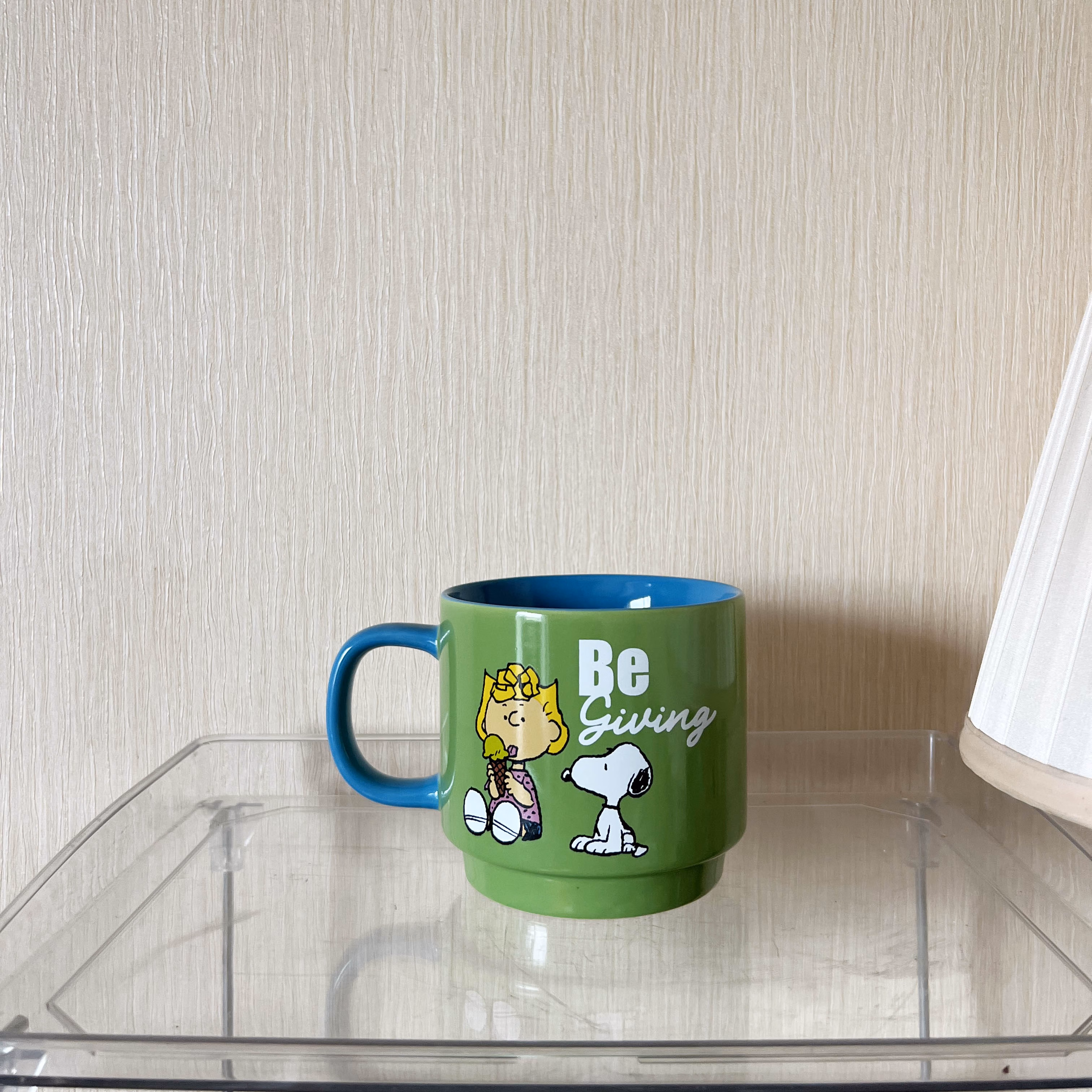 郦狼史努比叠叠杯卡通史努比叠叠杯4只陶瓷杯子马克杯儿童女生卡通水