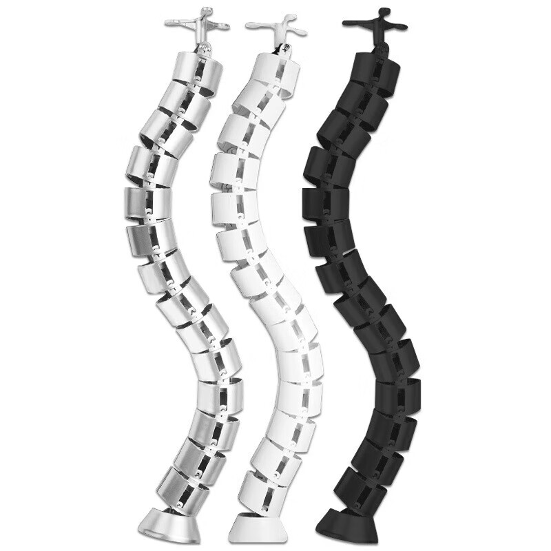 台优藏线管蛇形管穿线管办公桌藏线管集线管会议桌拢线器 a款黑色