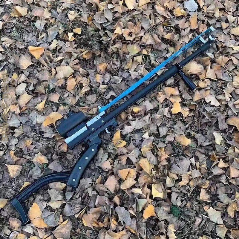 长杆弹弓成人激光射鱼弹弓红外寻物快压免绑精准射鱼器联动击发弹弓后