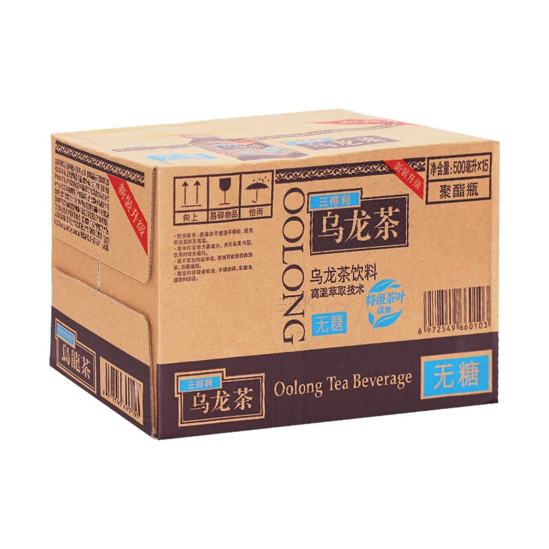suntory三得利乌龙茶 休闲茶饮料 500ml*15瓶整箱  无糖乌龙茶
