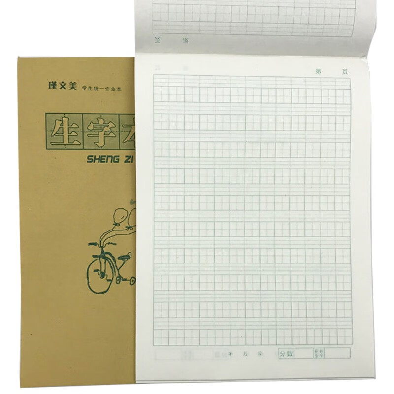 小学生练字本大生字本10行13格双面牛皮封面 10本装【封面图案随机】