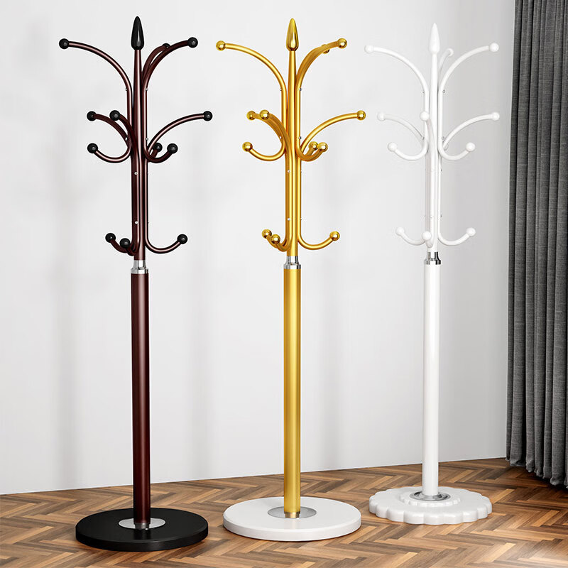 雪玲珑挂衣架落地卧室家用简易衣帽架立式简约衣服挂架室内挂包架子zp