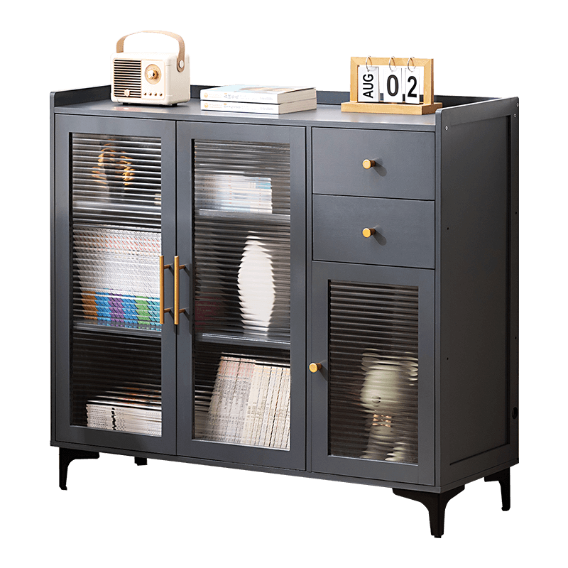 木马人简易落地书架桌上书柜带门储物柜置物架客厅图书馆博古架家用收纳柜卧室飘窗柜现代简约增高架 【长虹单门】36长(加深宽度34cm)