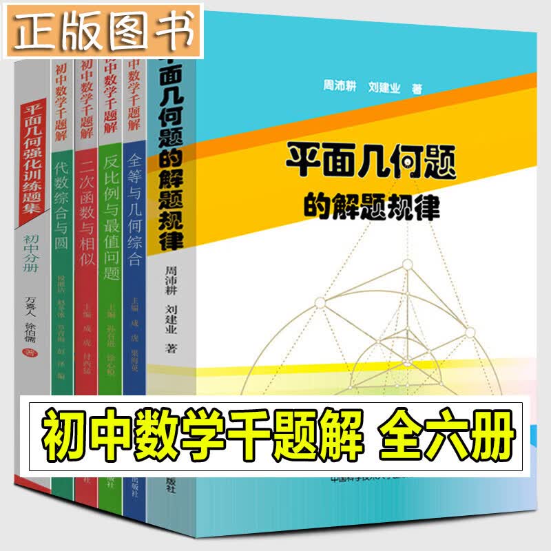 中科大全6册 初中数学千题解 代数综合与圆+二次函数与相似+全等与几何综合+反比例与最值问题+平面几