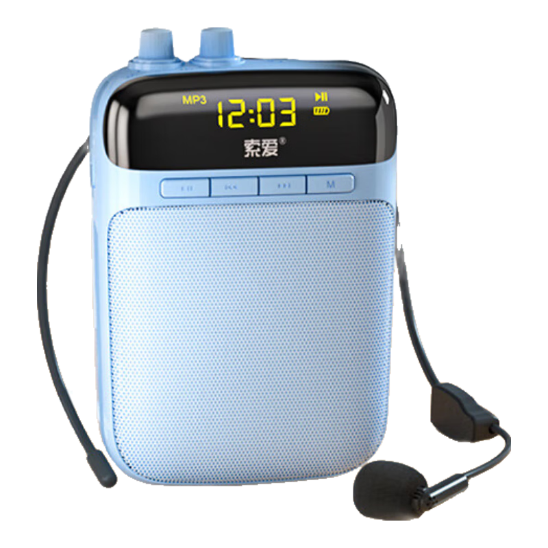 索愛（soaiy）S318小蜜蜂擴(kuò)音器教師專用防嘯叫藍(lán)牙音箱音響TF卡內(nèi)置300錄音喇叭麥克風(fēng)戶外便攜式導(dǎo)游導(dǎo)購教學(xué)