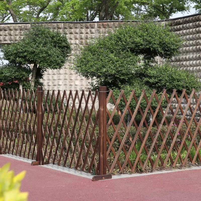 围栏院子户外防腐木伸缩花栅栏围挡篱笆墙插地庭院装饰花园栏杆护栏