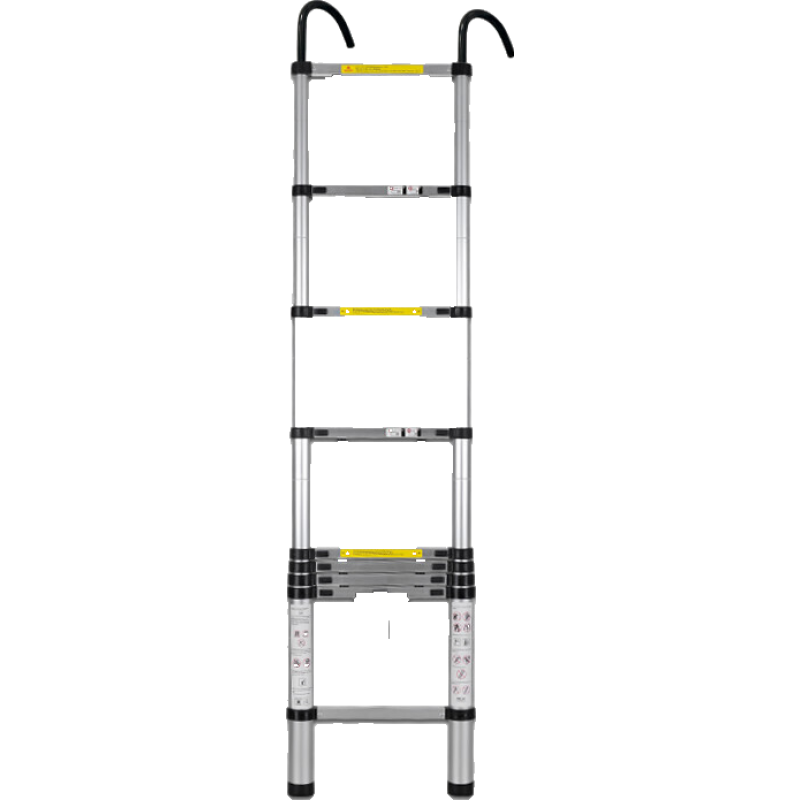加厚铝合金伸缩梯子带勾梯阁楼梯升降梯工程升降挂梯直梯一字楼梯 直梯2.0(带挂钩一对)