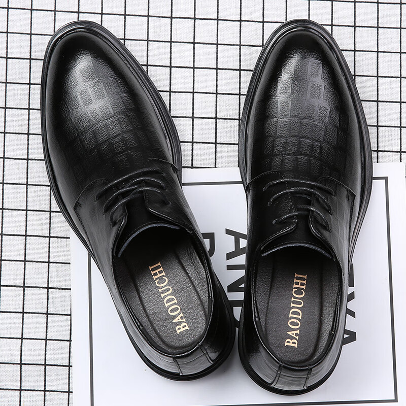 堡度驰男士内增高鞋皮鞋真皮隐形内增高8cm结婚鞋正装休闲皮鞋男鞋 黑色(增6厘米) 38码怎么样,好用不?