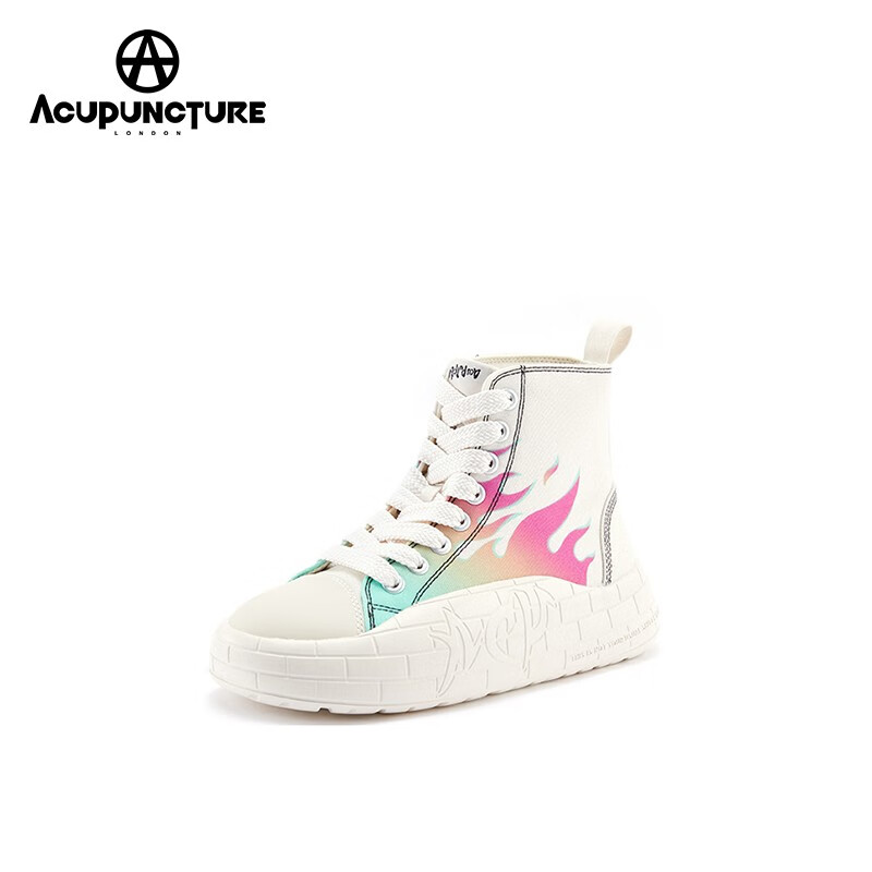 acupuncture爱克佩特嘟嘟鞋情侣款高帮增高可爱帆布鞋板鞋aas9403404