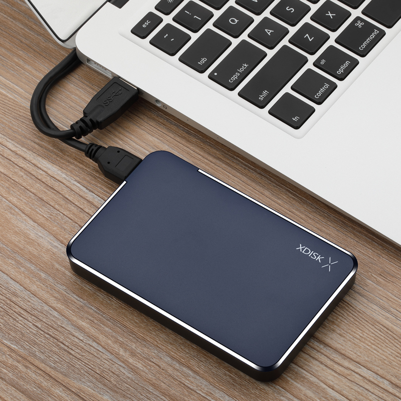 小盘(XDISK)1TB USB3.0移动硬盘X系列2.5英寸深蓝色 商务时尚 文件数据备份存储 高速便携 稳定耐用