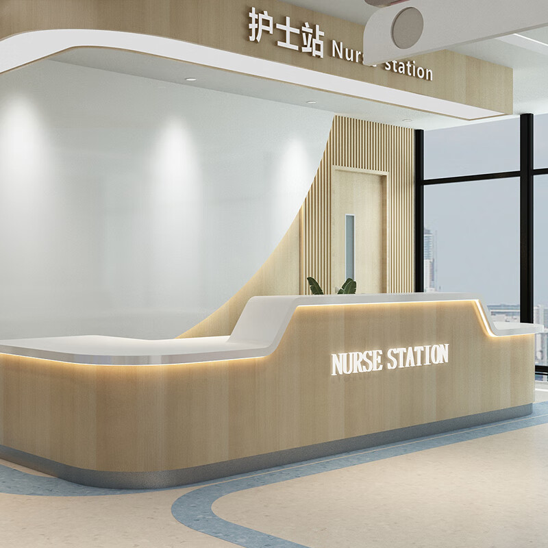 犇之烁医院门诊导医咨询台定制护士站工作台电解钢板预检分诊接待台