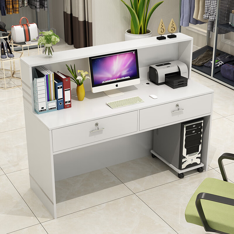 山头林村手机维修工作台 手机维修台工作台吧台桌收银台业务前台木质