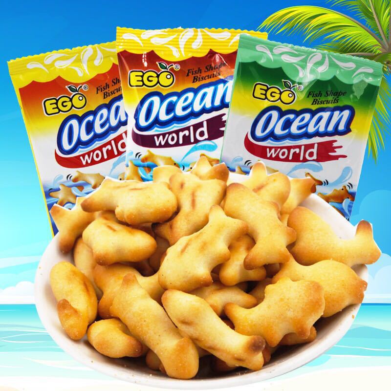 茗仟(mingqian)马来西亚小鱼儿图形饼干 零食休闲散装零食品点心 混合