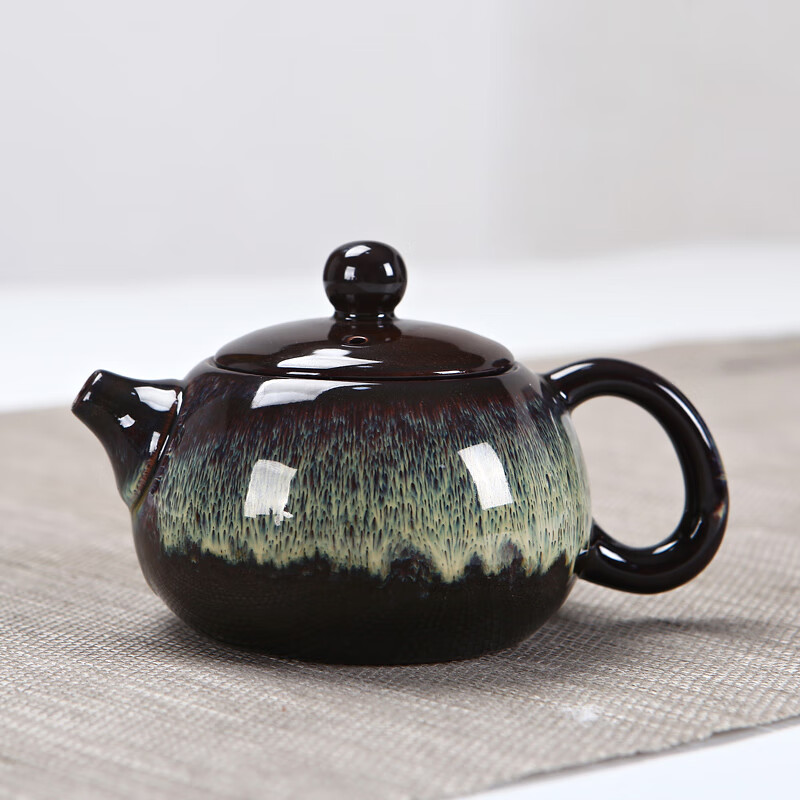鼎器窑变金沙釉建盏钧窑陶瓷功夫茶具套装整套茶杯茶壶茶道茶艺泡