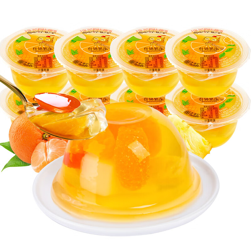 樱桃小丸子 散装什锦大杯果冻95g*8杯小零食儿童休闲零食儿童礼物