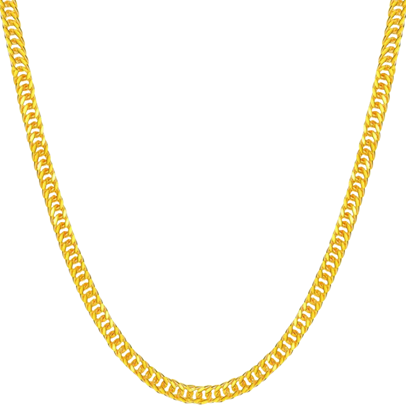 中国黄金（CHINA GOLD）黄金项链男女足金999侧身链粗款金链子素金马鞭链情人节生日礼物 45cm【定制款-付款10天内发货 】 约20g