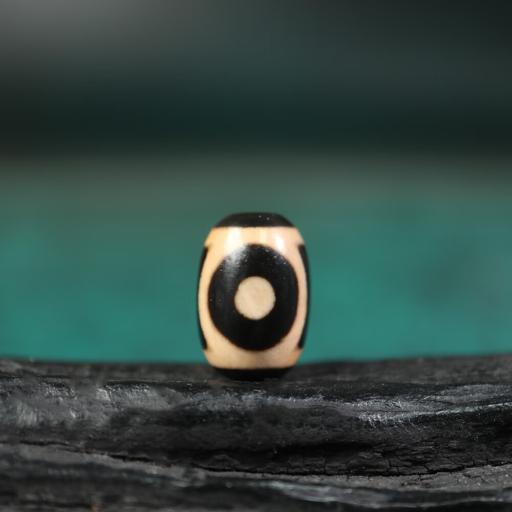 千古檀藏式玛瑙材质罕见图腾双天地星辰两眼天珠锁骨珠吊坠佛珠手串配