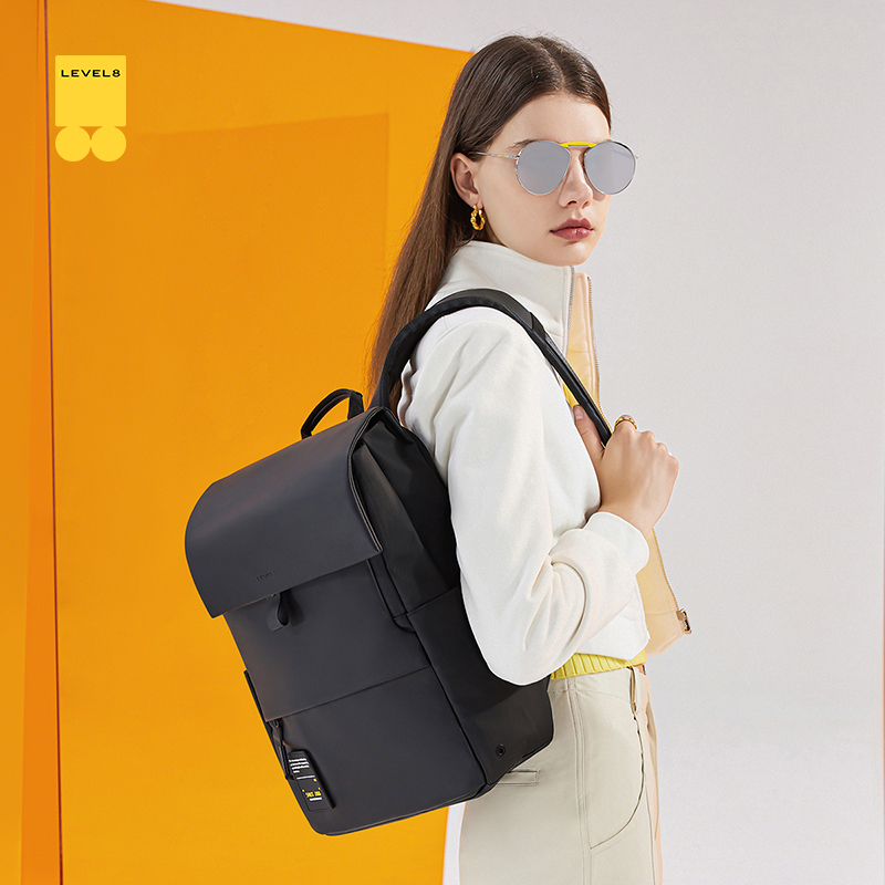 地平线8号（LEVEL8）休闲商务笔记本电脑双肩旅行背包男女通勤14英寸MOMENT系列Mini黑