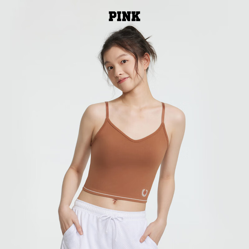 VICTORIA'S SECRET PINK 夏季背心文胸 焦糖棕 纯色款 11247227