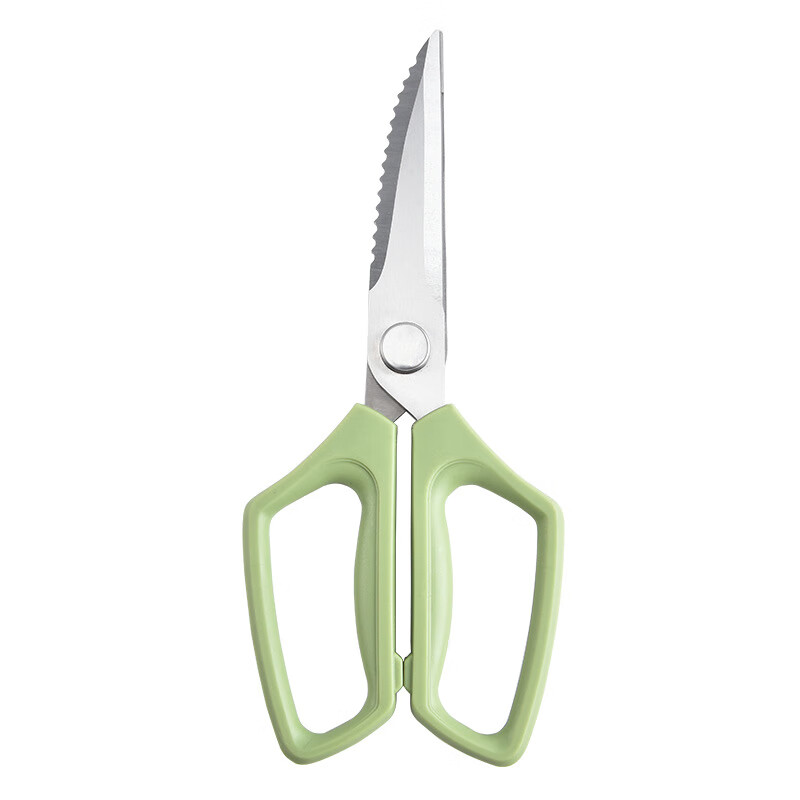 厨房剪刀家用多功能食物烤肉剪烤肉杀鱼不锈钢强力鸡骨剪刀 鸡骨剪l浅绿#2（1个装）