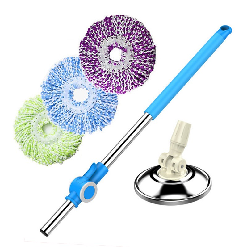 金绿士通用加强不锈钢旋转拖把杆免手洗甩水拖布桶墩布好神拖手压式自